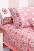 40s Cotton Pillow Cover in Floral Block Print